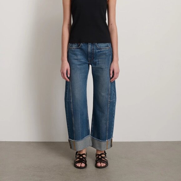 B Sides Relaxed Cuffed Lasso Jeans, Vista Blue, 30 - Picture 1 of 5